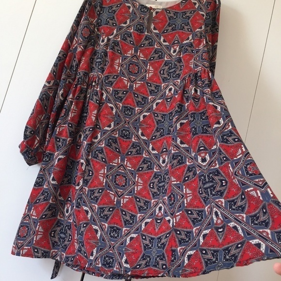 Paper Crown Anthropologie Efflorescence Red Dress - Picture 5 of 16